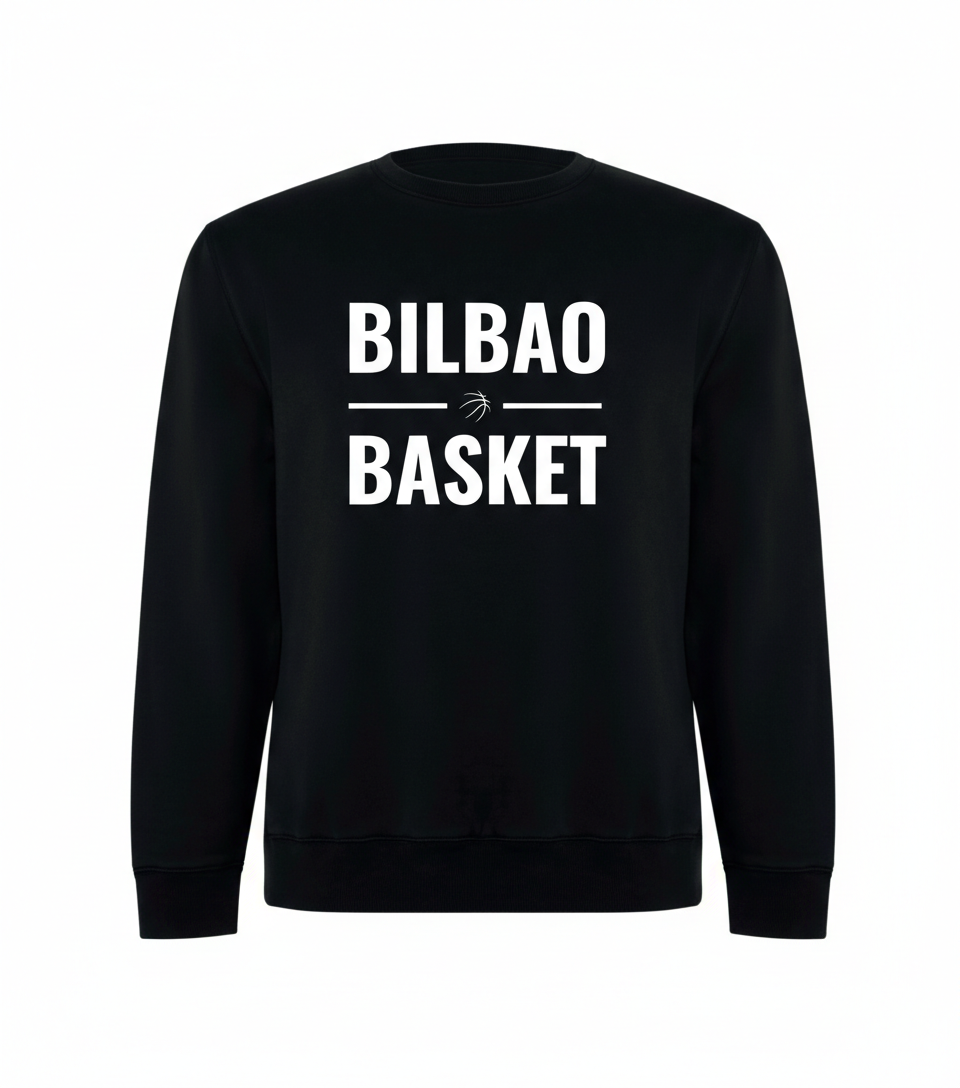 Sudadera clásica negra Bilbao Basket