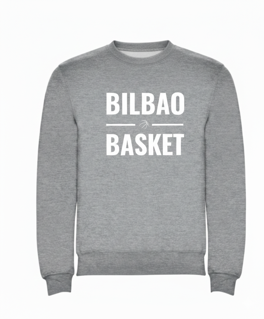 Sudadera clásica gris Bilbao Basket