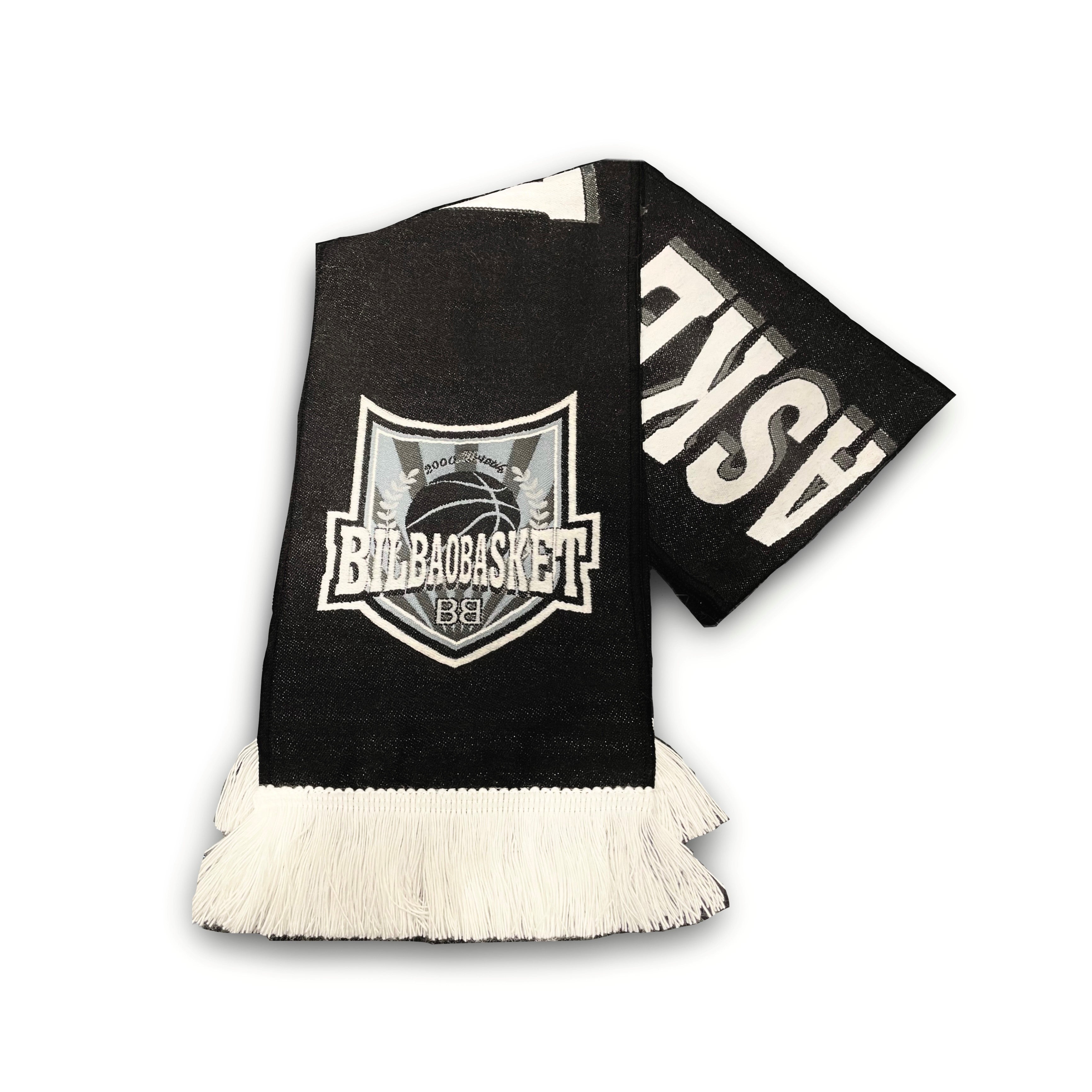 Bufanda 2 escudos flecos blancos