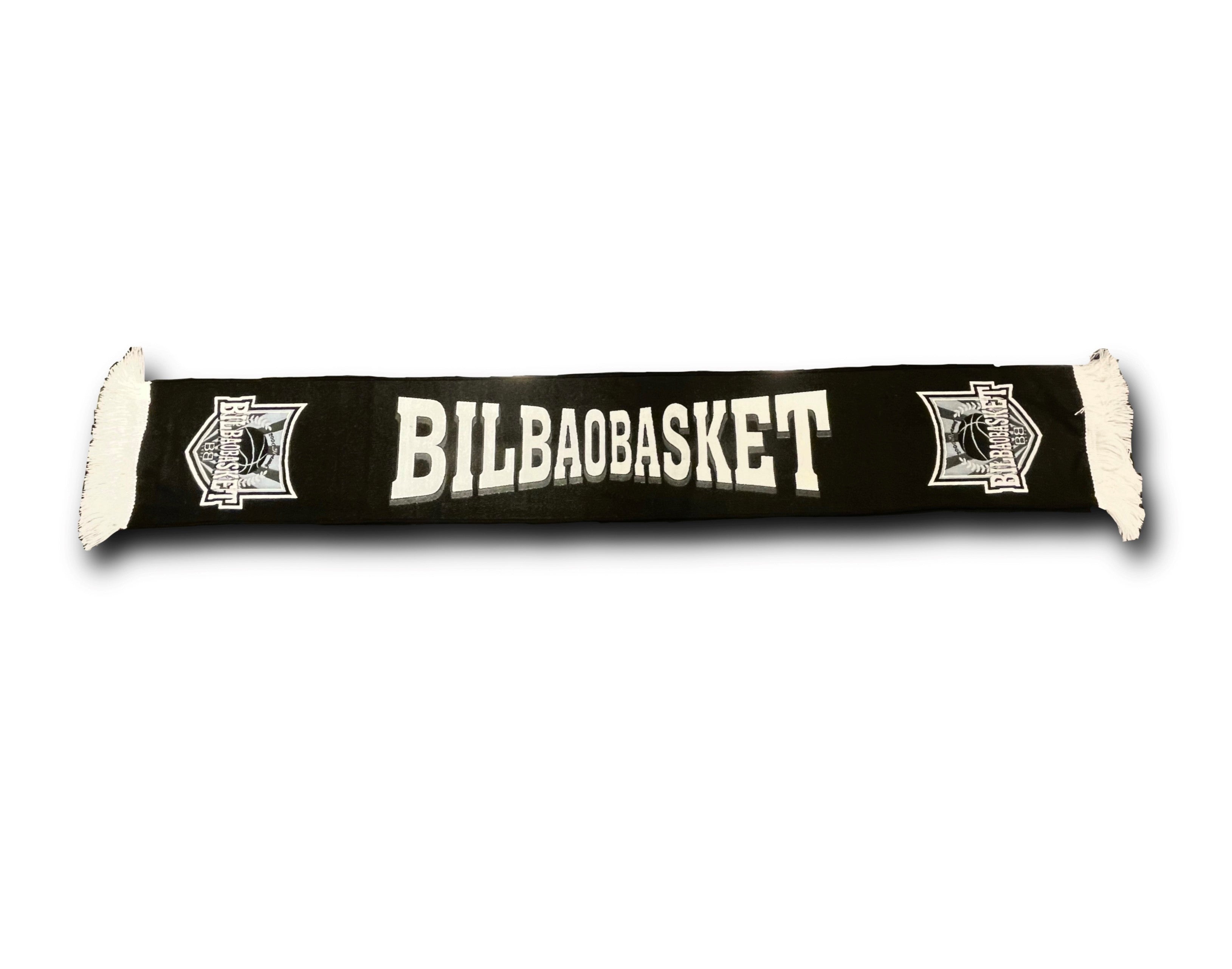 Bufanda 2 escudos flecos blancos